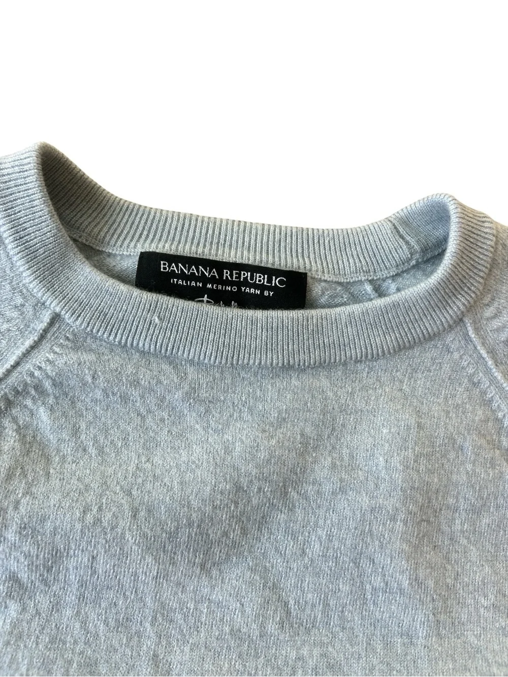 Banana Republic Light Blue Crewneck Sweater 100% wool - Picture 2 of 5